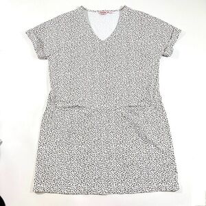 Persifor Bamsie Printed V Neck Shift Dress Size XL Brown White